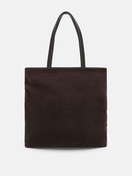 T&uacute;i tote h&igrave;nh vu&ocirc;ng Asher Suede, Espresso Brown Suede, hi-res