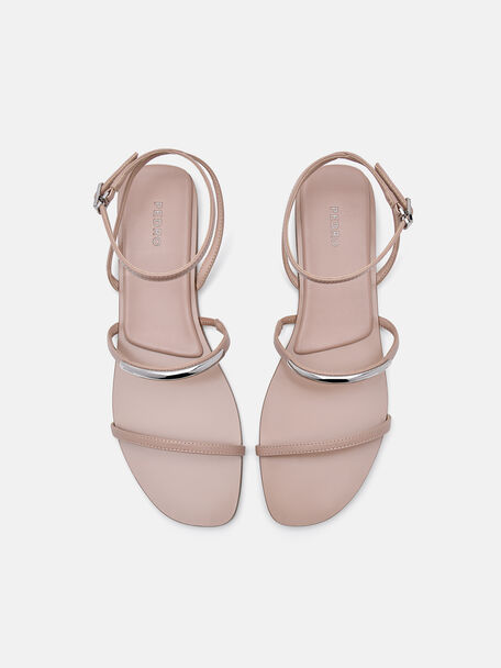Gi&agrave;y sandals đế bệt Lia, Nude, hi-res