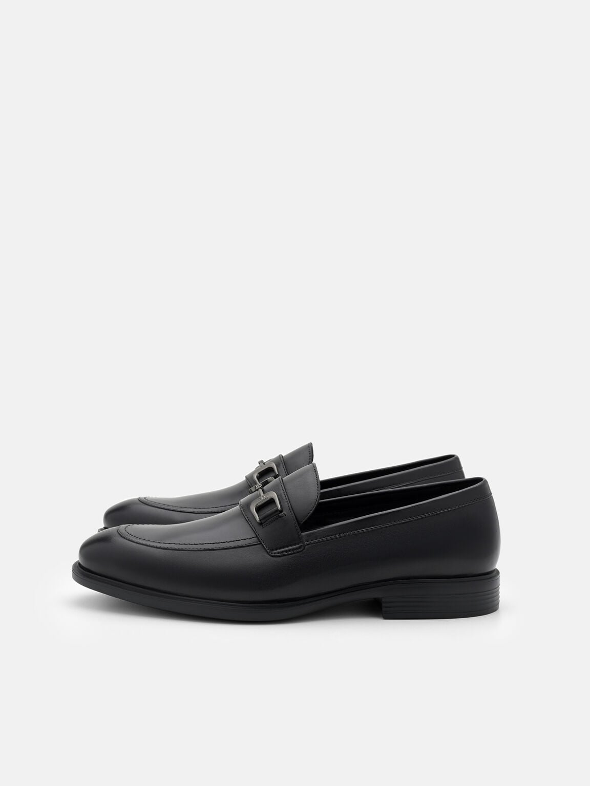Altitude Lightweight Leather Horsebit Loafers, Black Burnish, hi-res