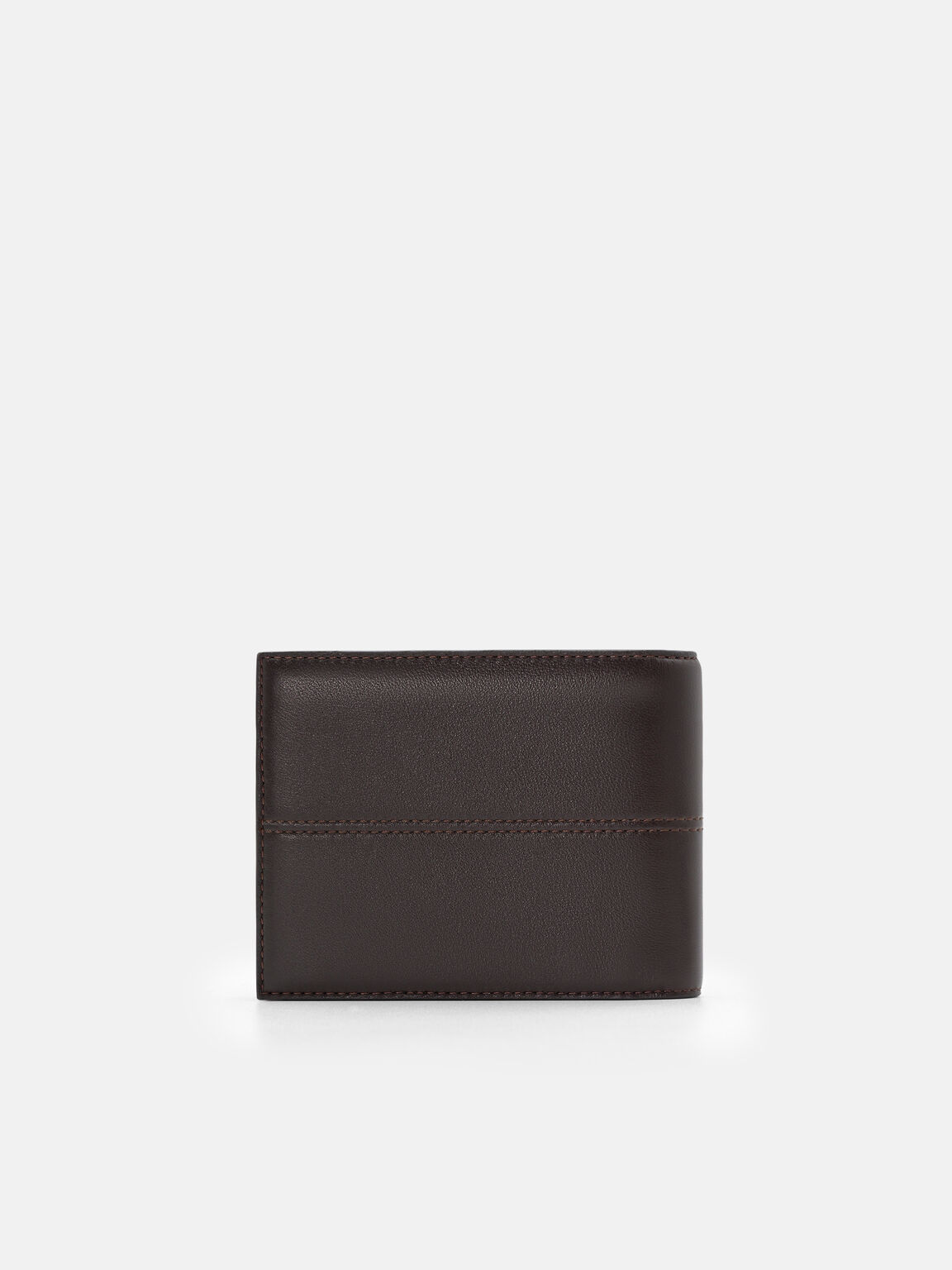 Leather Bi-Fold Flip Wallet, Espresso Brown, hi-res