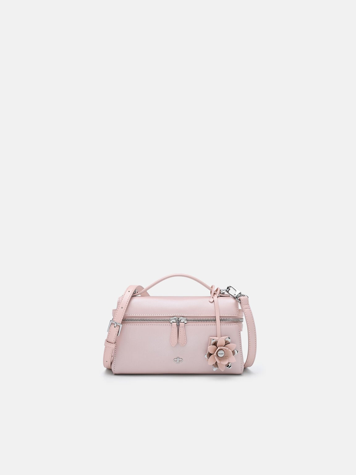 Alyssa Leather Shoulder Bag, Light Pink, hi-res