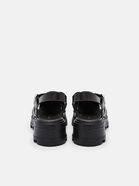 Gi&agrave;y sandals mũi tr&ograve;n Verlin, Dark Brown Box, hi-res