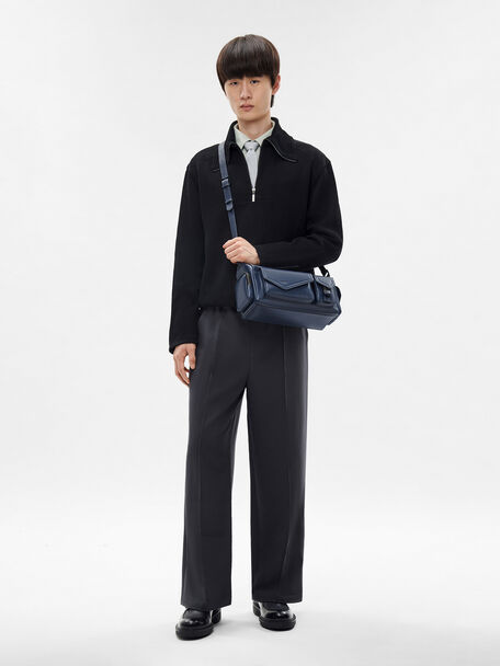 Túi đeo chéo phom chữ nhật Taper, Xanh Navy, hi-res