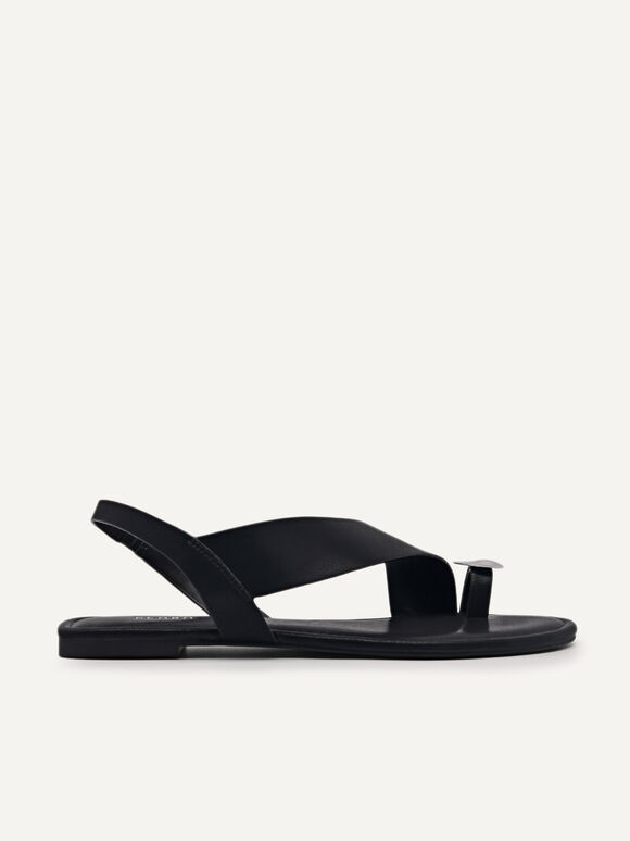 Demi Toe Loop Sandals, Black, hi-res