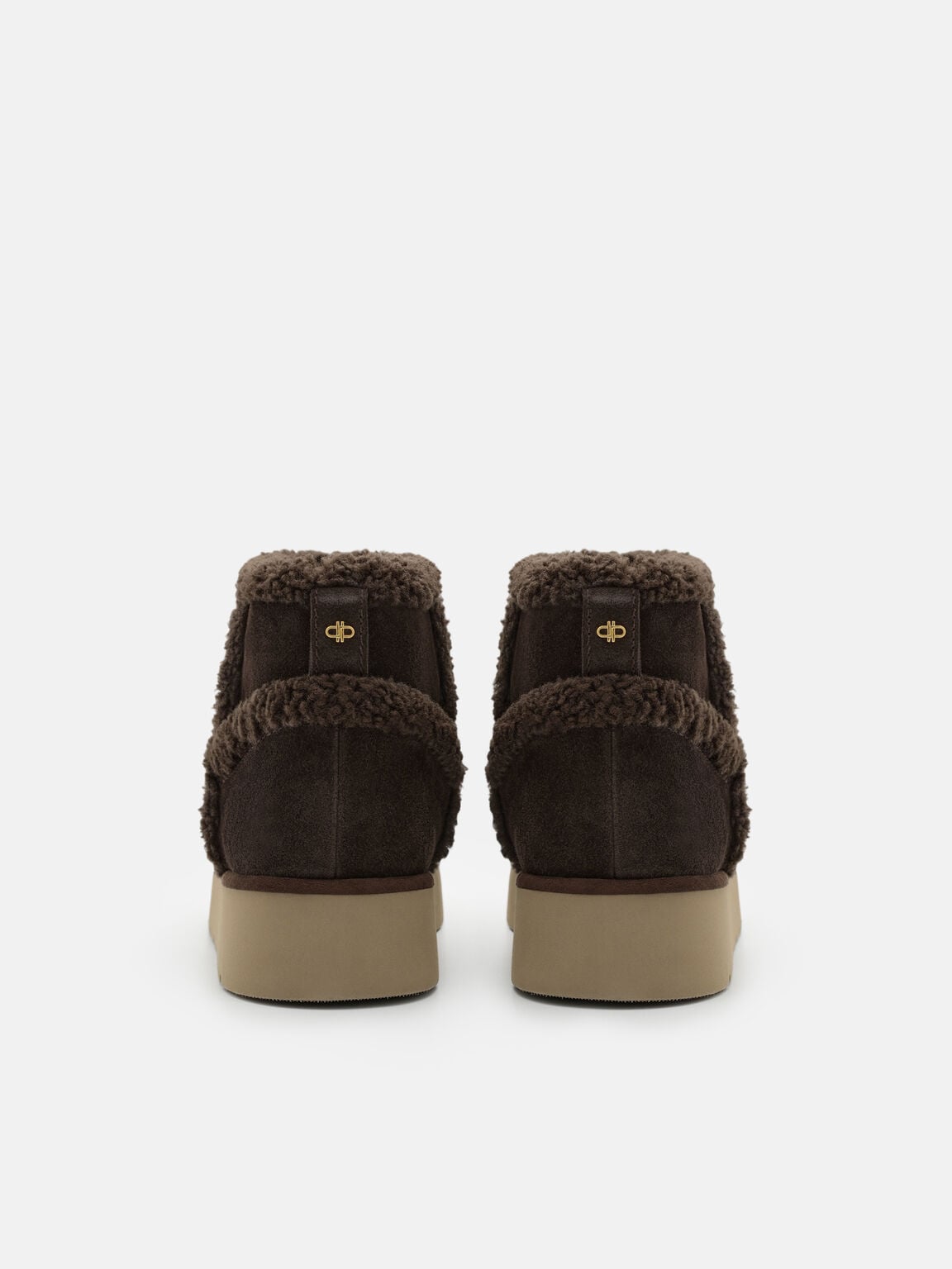 Gi&agrave;y boots cổ cao l&oacute;t l&ocirc;ng Feliz, N&acirc;u Đậm, hi-res