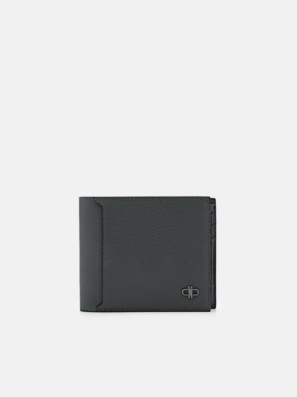 PEDRO Icon Leather Bi-Fold Wallet with Insert, Dark Grey, hi-res