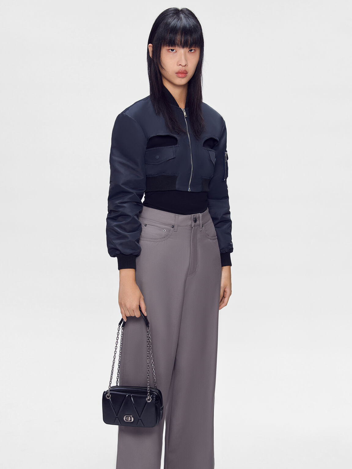 Effie Mini Shoulder Bag, Black, hi-res