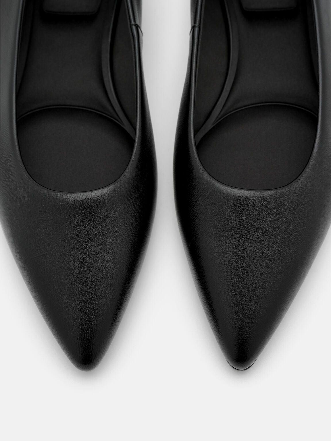 Quinn Leather Flats, Black, hi-res