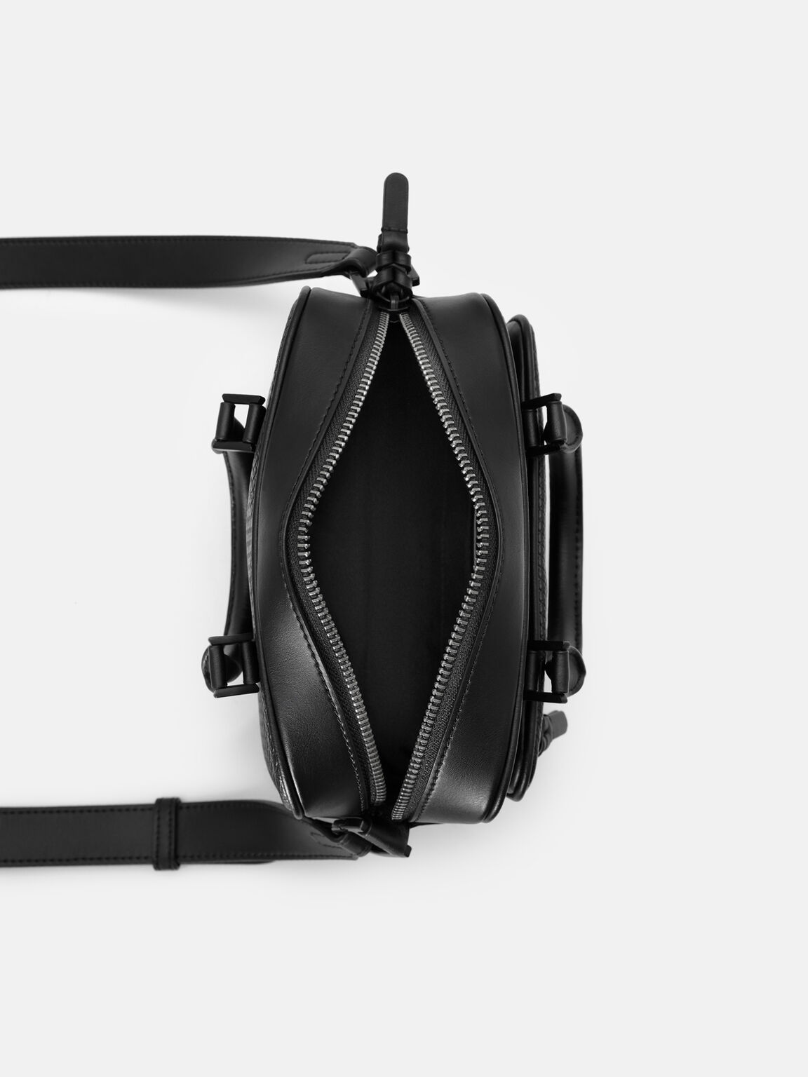 Crosby Crossbody Bag, Black Embossed