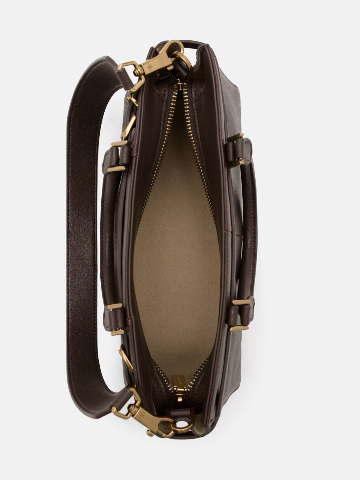 Vienna Leather Handbag, Dark Brown, hi-res