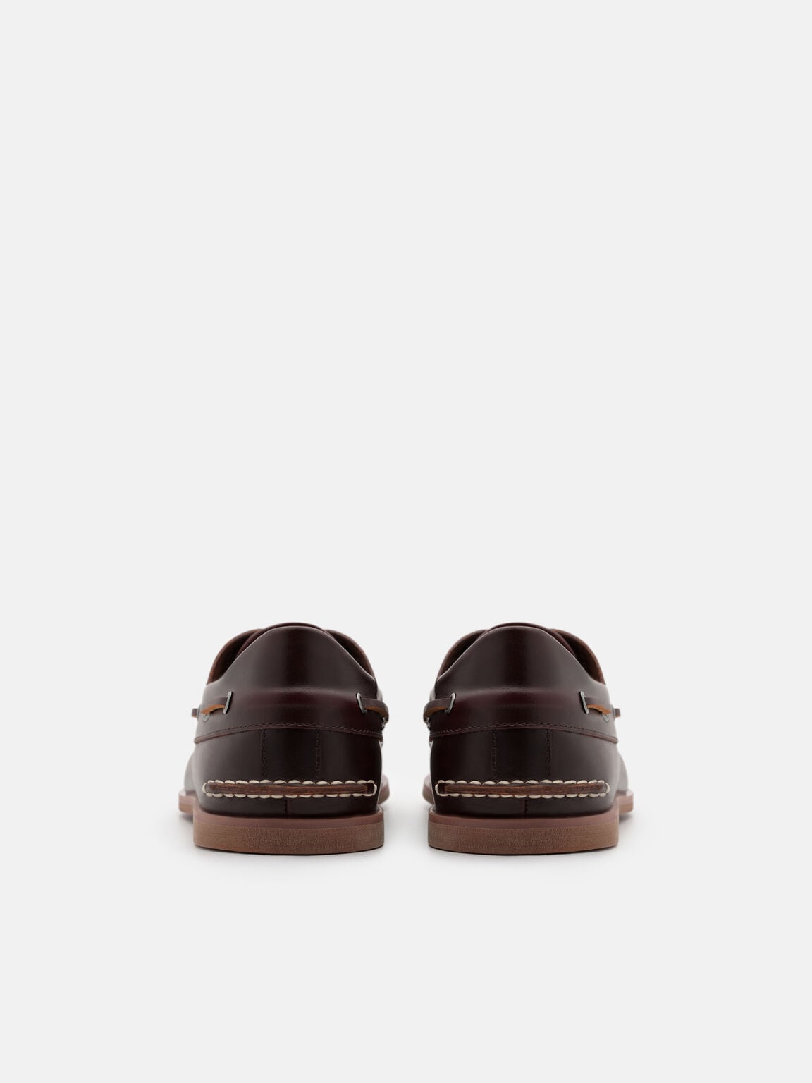 Gi&agrave;y lười mũi tr&ograve;n Marcos Leather, N&acirc;u đậm b&oacute;ng, hi-res
