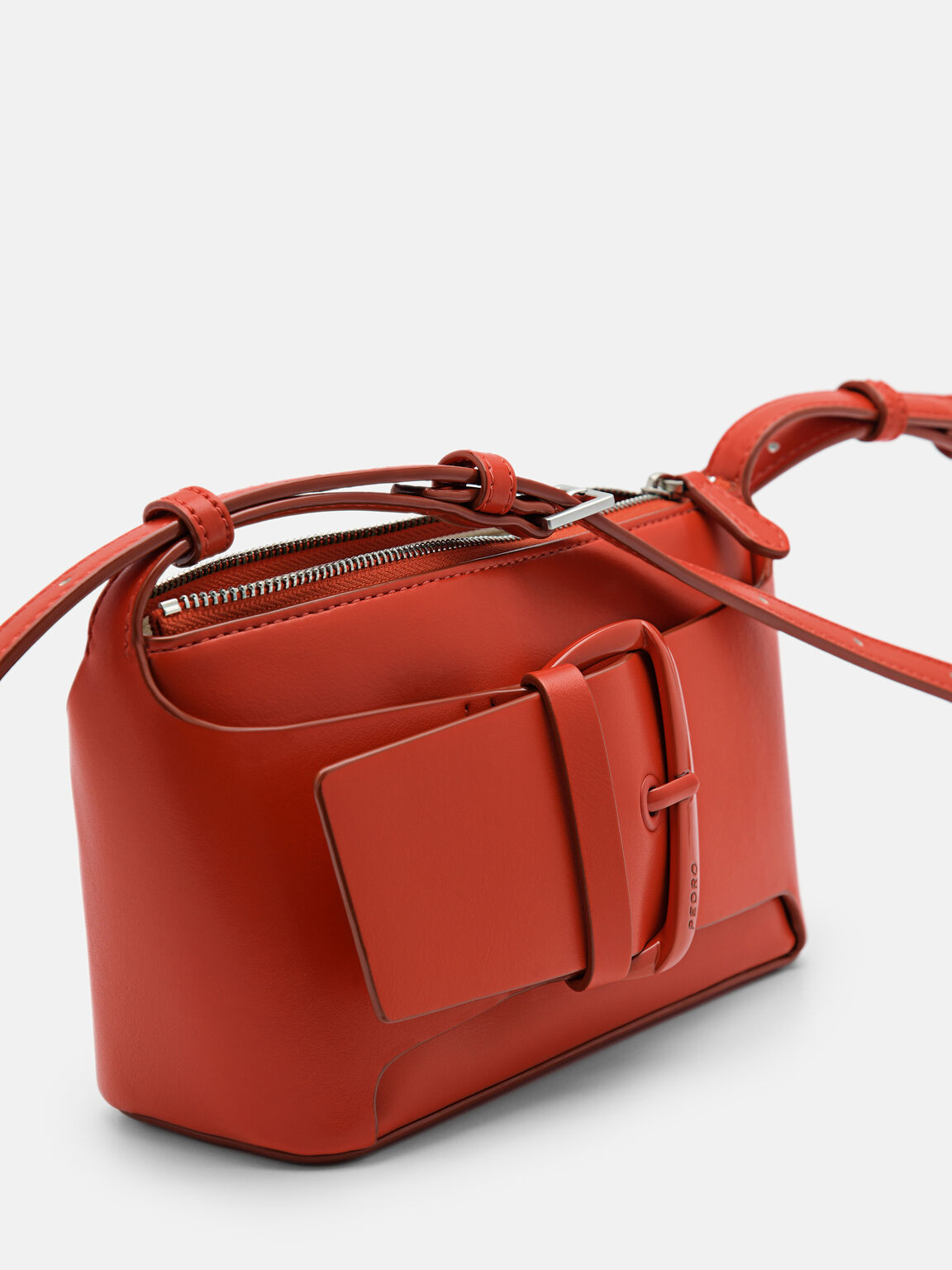 Túi đeo vai phom chữ nhật Alyda Mini, Đỏ