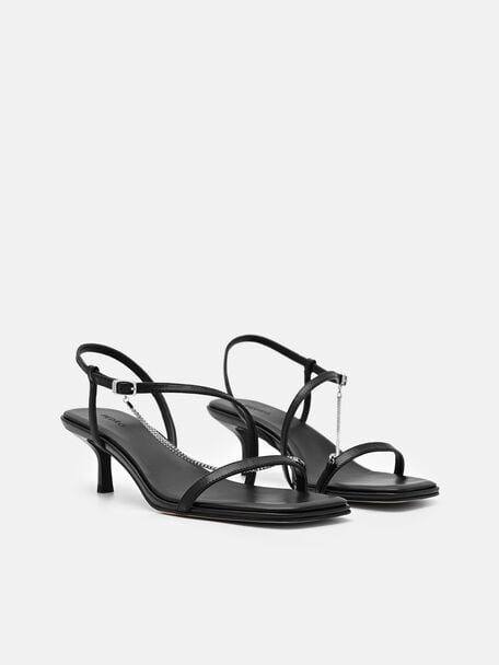 Gi&agrave;y sandals cao g&oacute;t Marland, Đen, hi-res