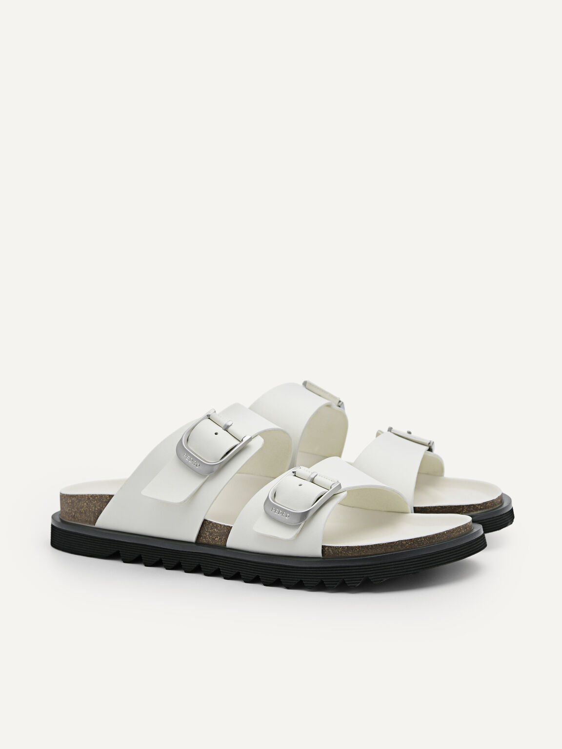 Men's Helix Slide Sandals, White, hi-res
