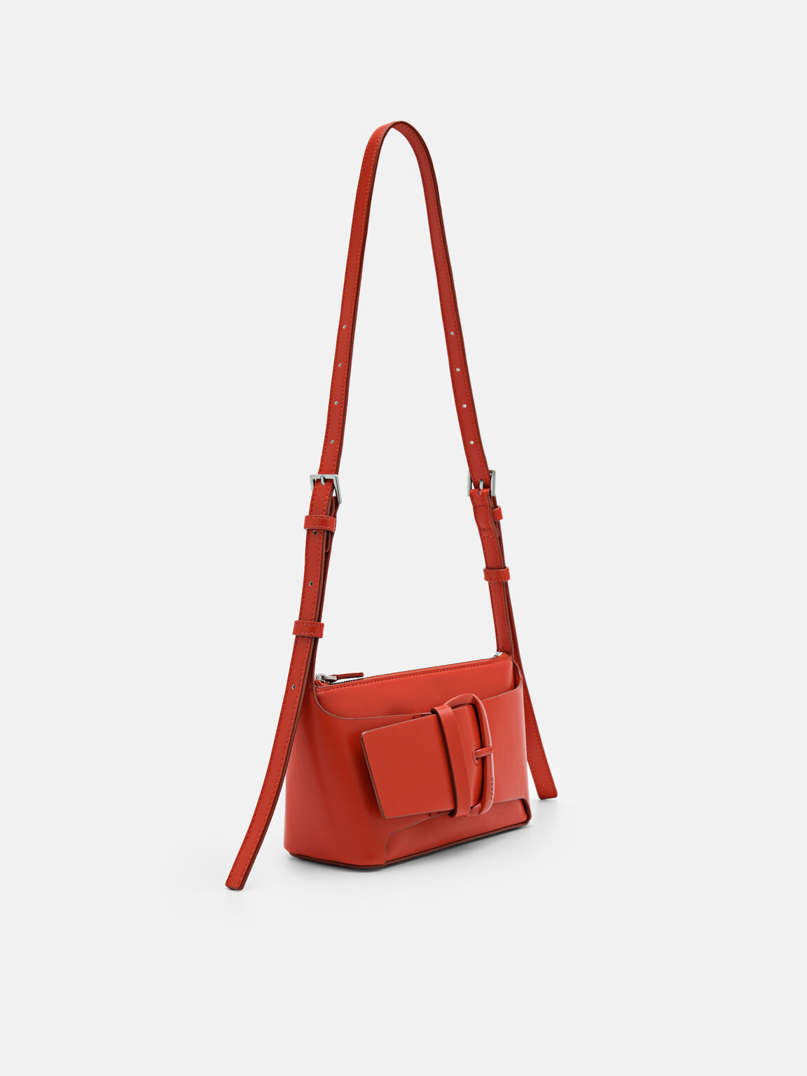 Túi đeo vai phom chữ nhật Alyda Mini, Đỏ, hi-res