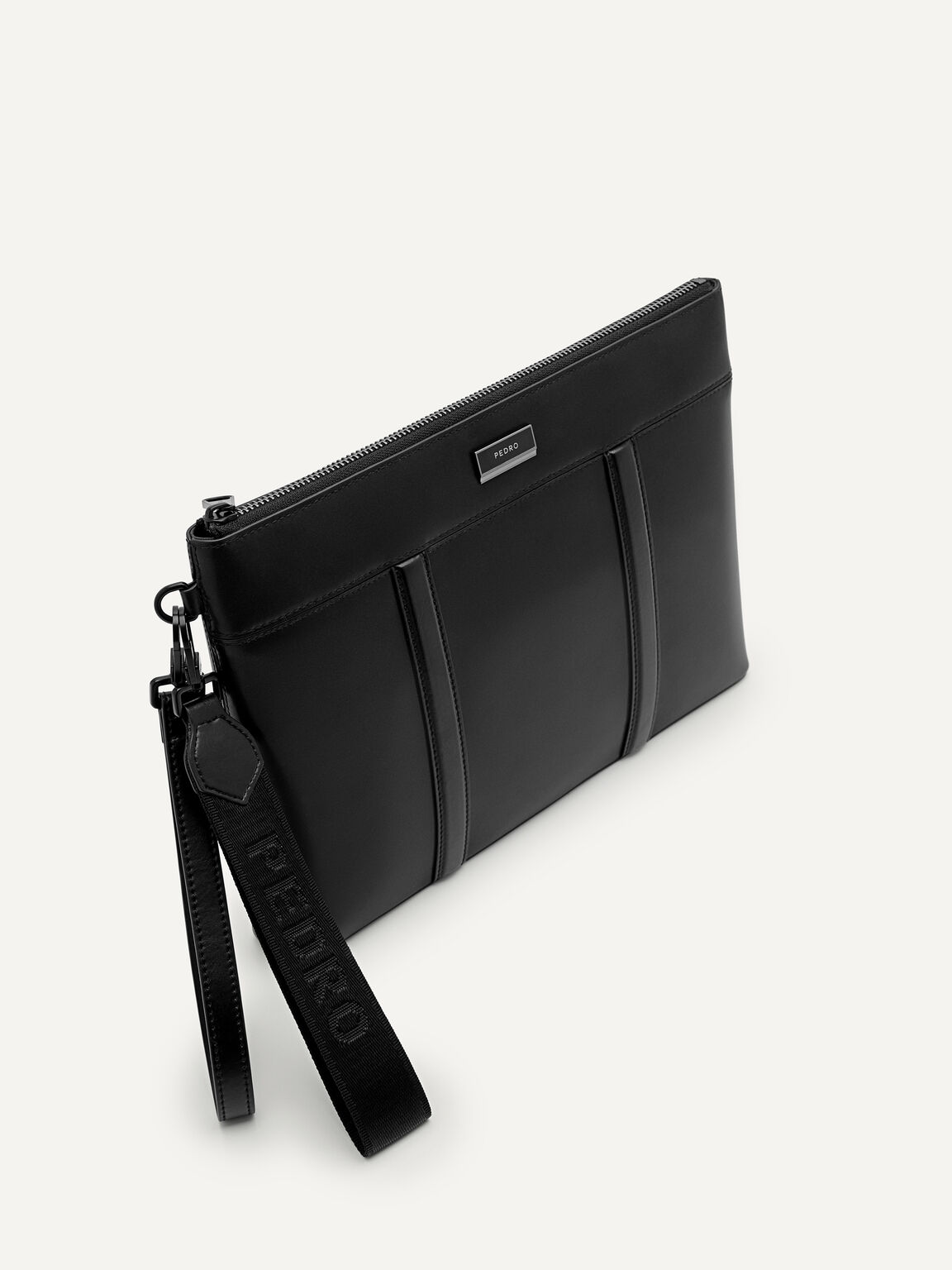 Allen Leather Portfolio Bag, Black, hi-res
