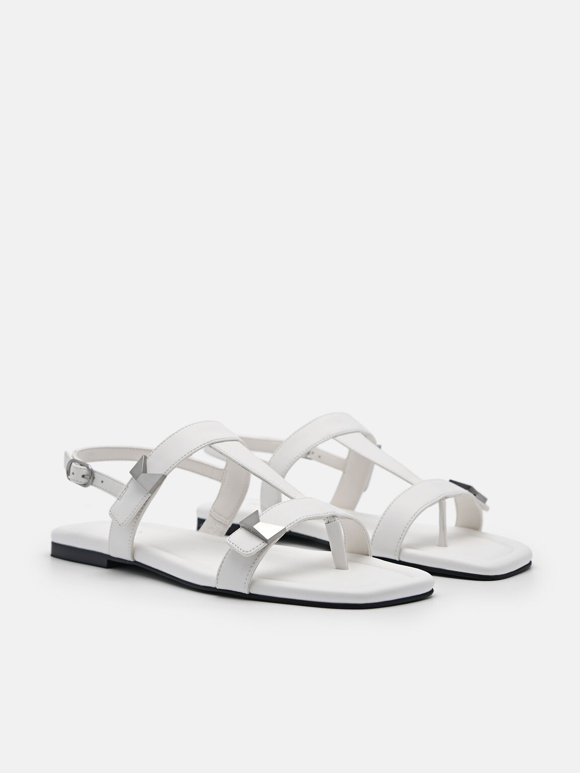 Marion Thong Sandals, White, hi-res