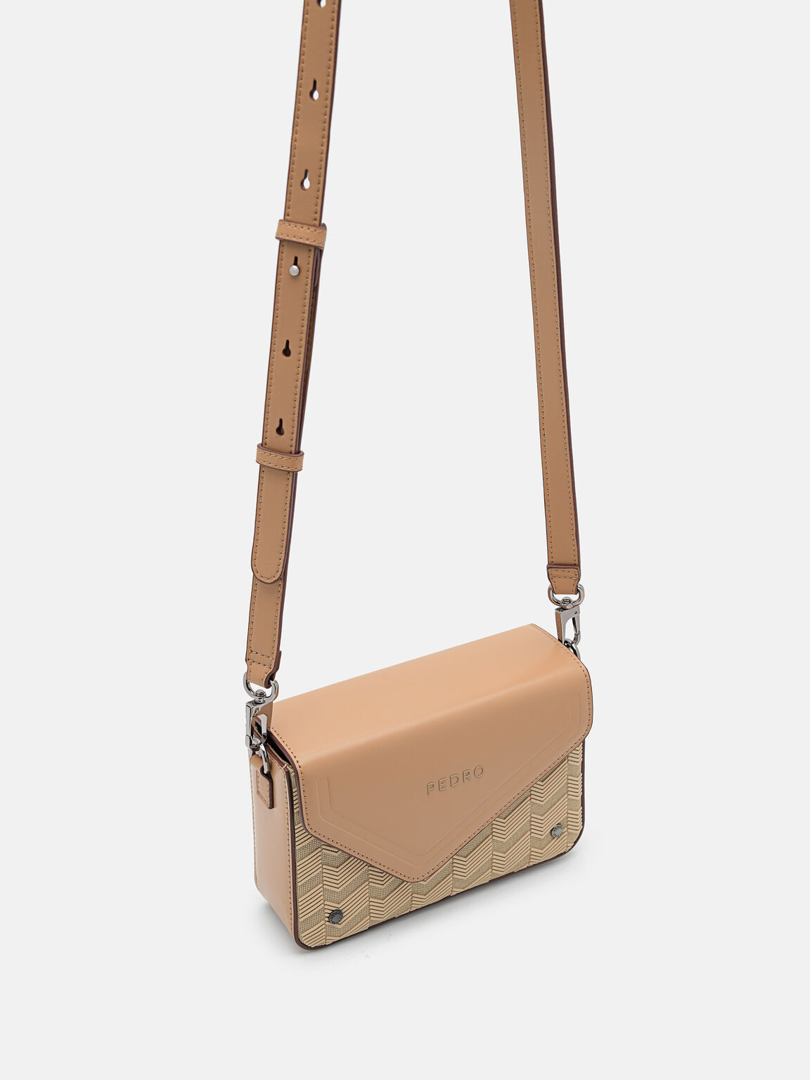 Taper Canvas Boxy Sling Bag, Sand, hi-res