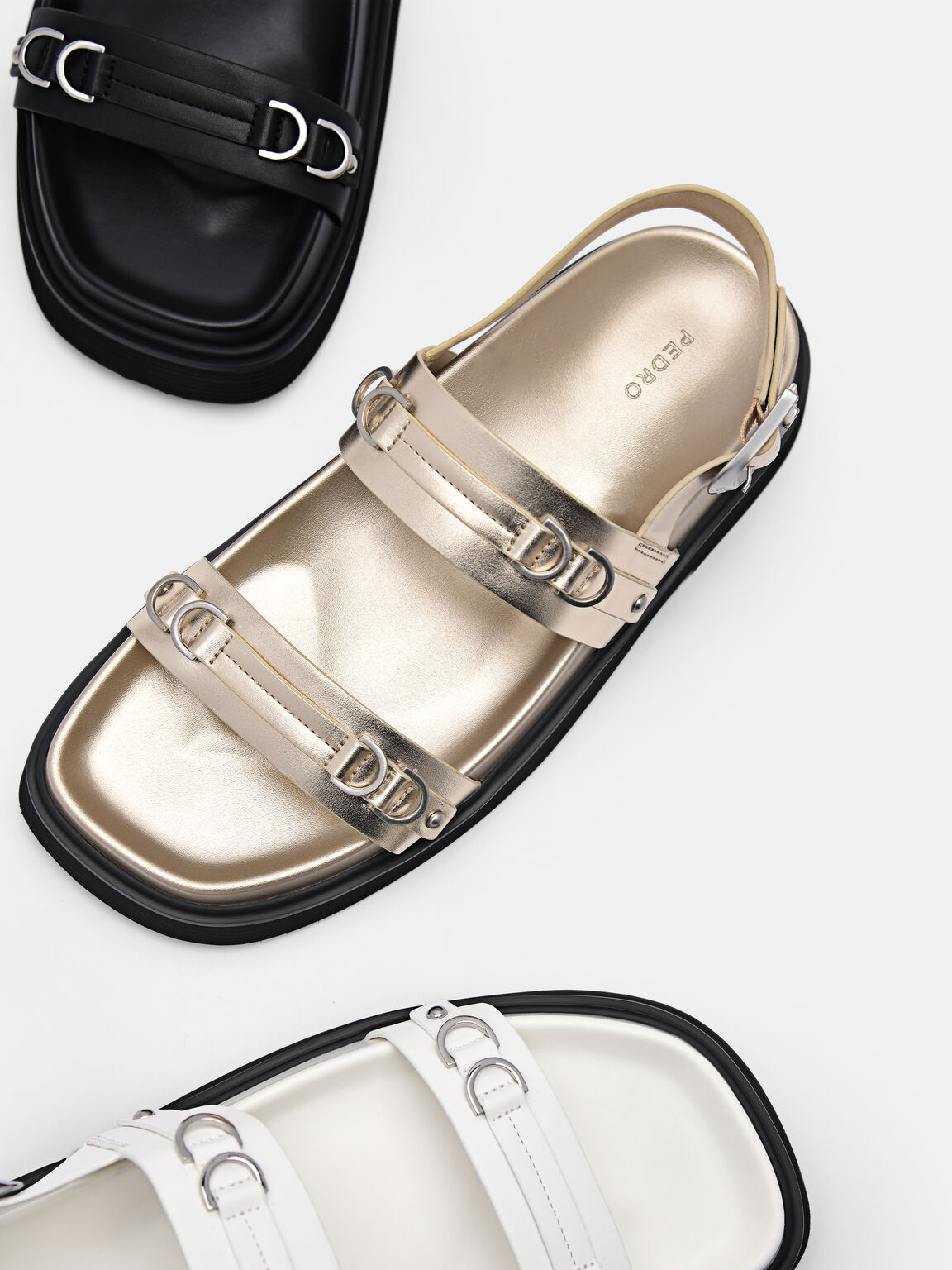 Helix Slingback Sandals, Gold, hi-res