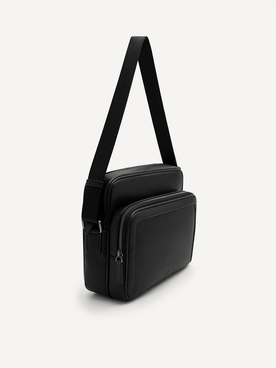 Túi đeo chéo chữ nhật Porte Messenger, Đen, hi-res