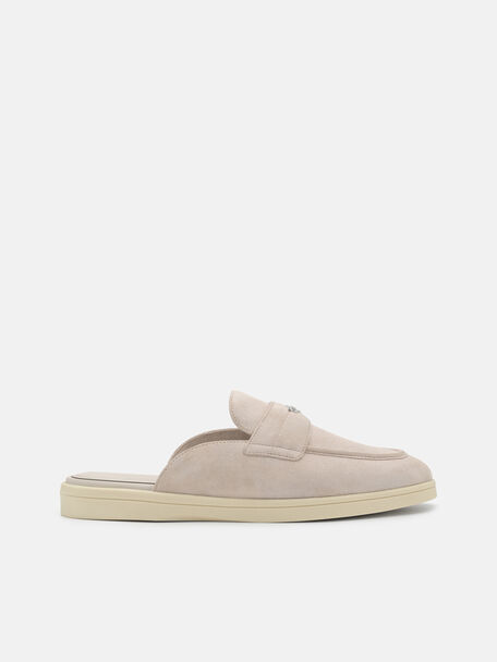 Gi&agrave;y mules đế bệt Roam, Beige Suede, hi-res
