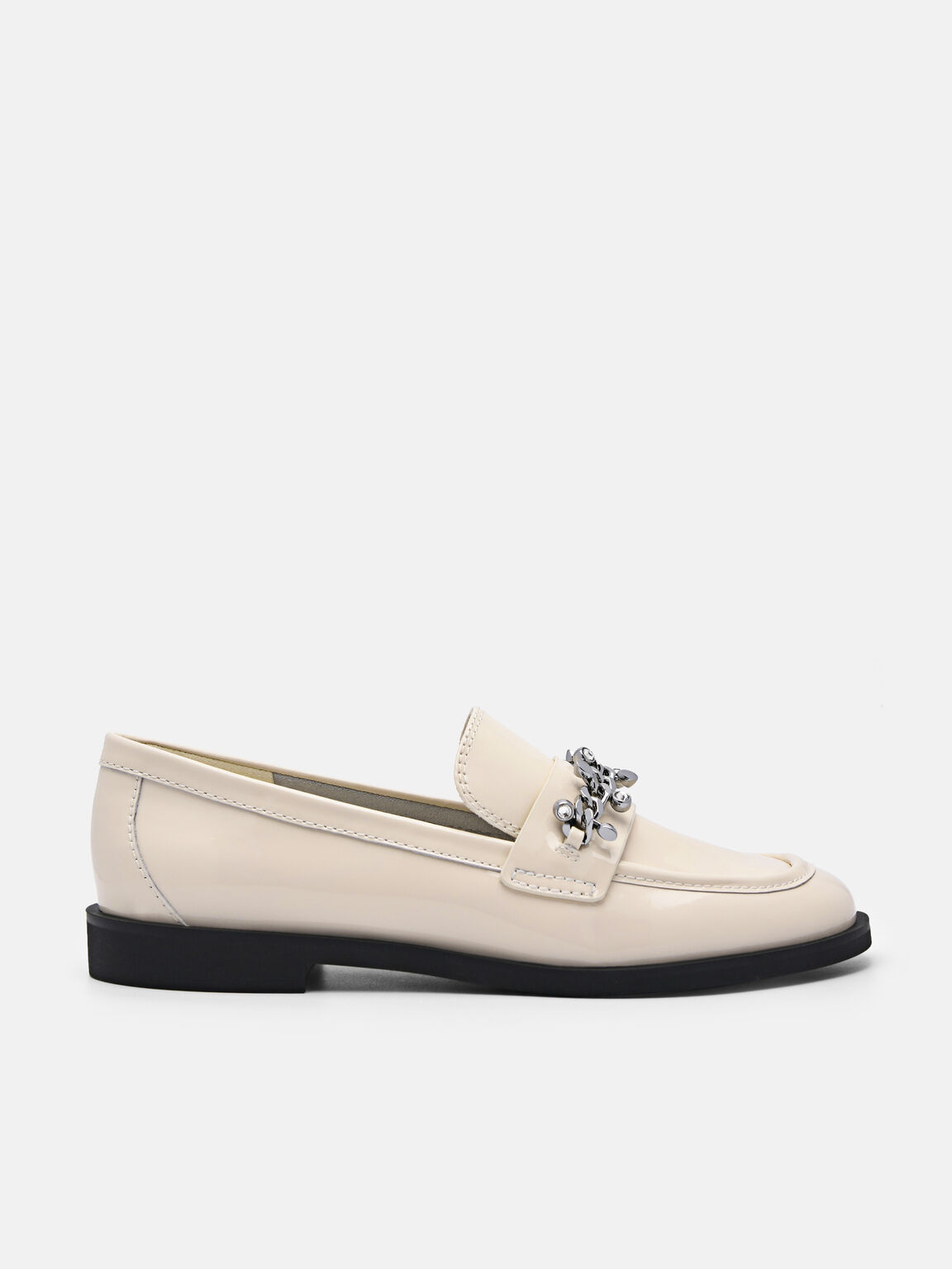 Cami Leather Loafers, Beige, hi-res