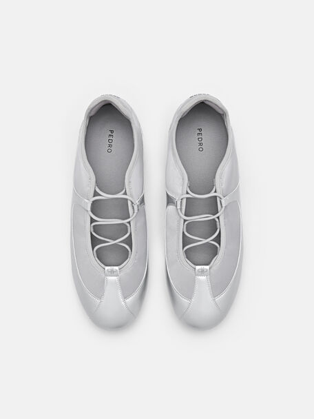 Giày sneakers cổ thấp Eclipse Satin, Bạc, hi-res