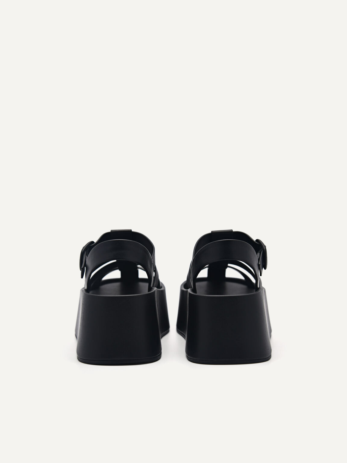 Palma Platform Sandals, Black, hi-res