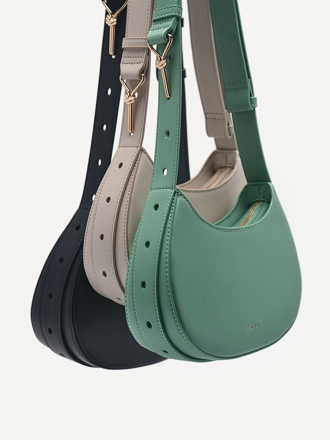 Carolyn Crescent Bag, Green