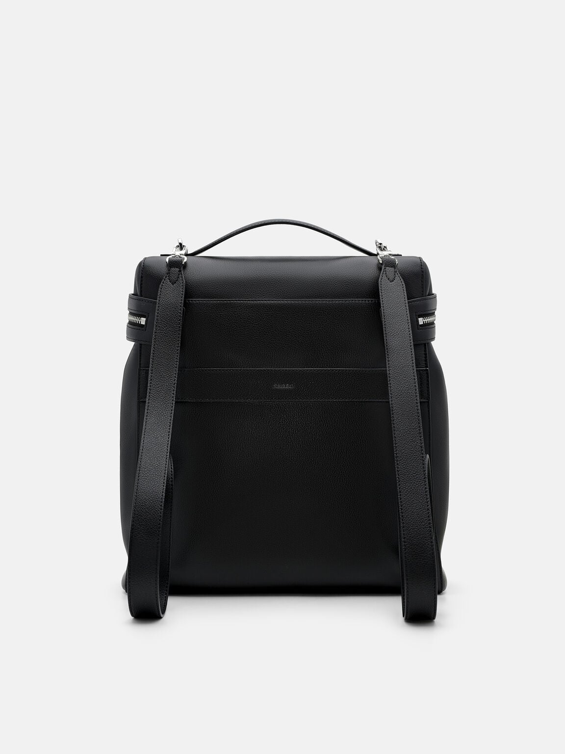 Alyssa Tumbled Leather Backpack, Black Tumble, hi-res