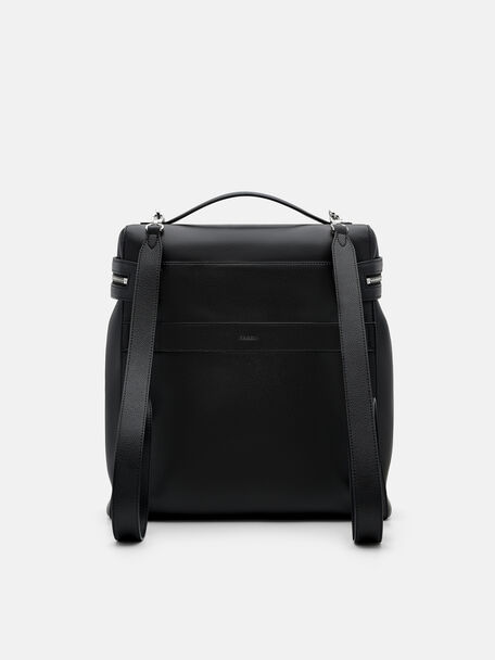 Alyssa Tumbled Leather Backpack, Black Tumble, hi-res