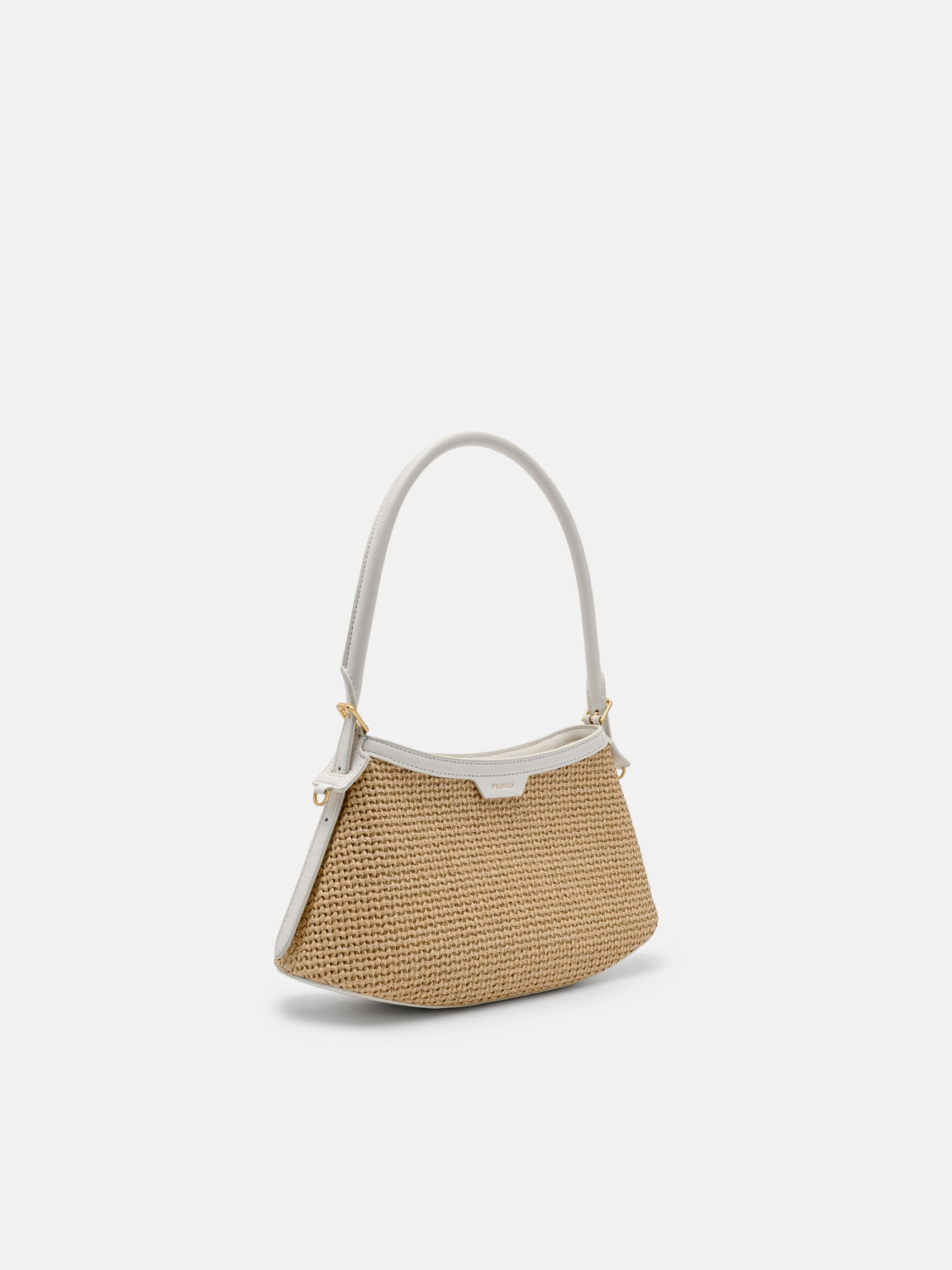 Nikki Raffia Shoulder Bag, Natural Raffia, hi-res