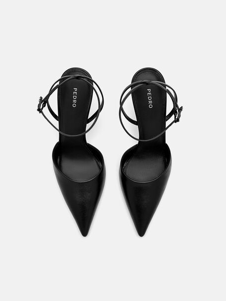 PEDRO Icon Leather Heel Pumps, Black, hi-res
