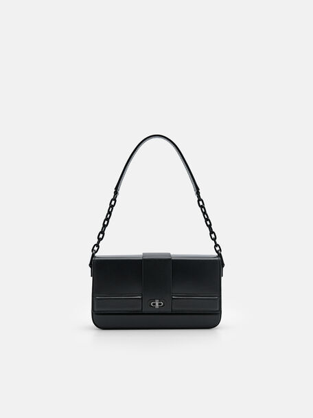 PEDRO Icon Leather Sling Bag, Black, hi-res