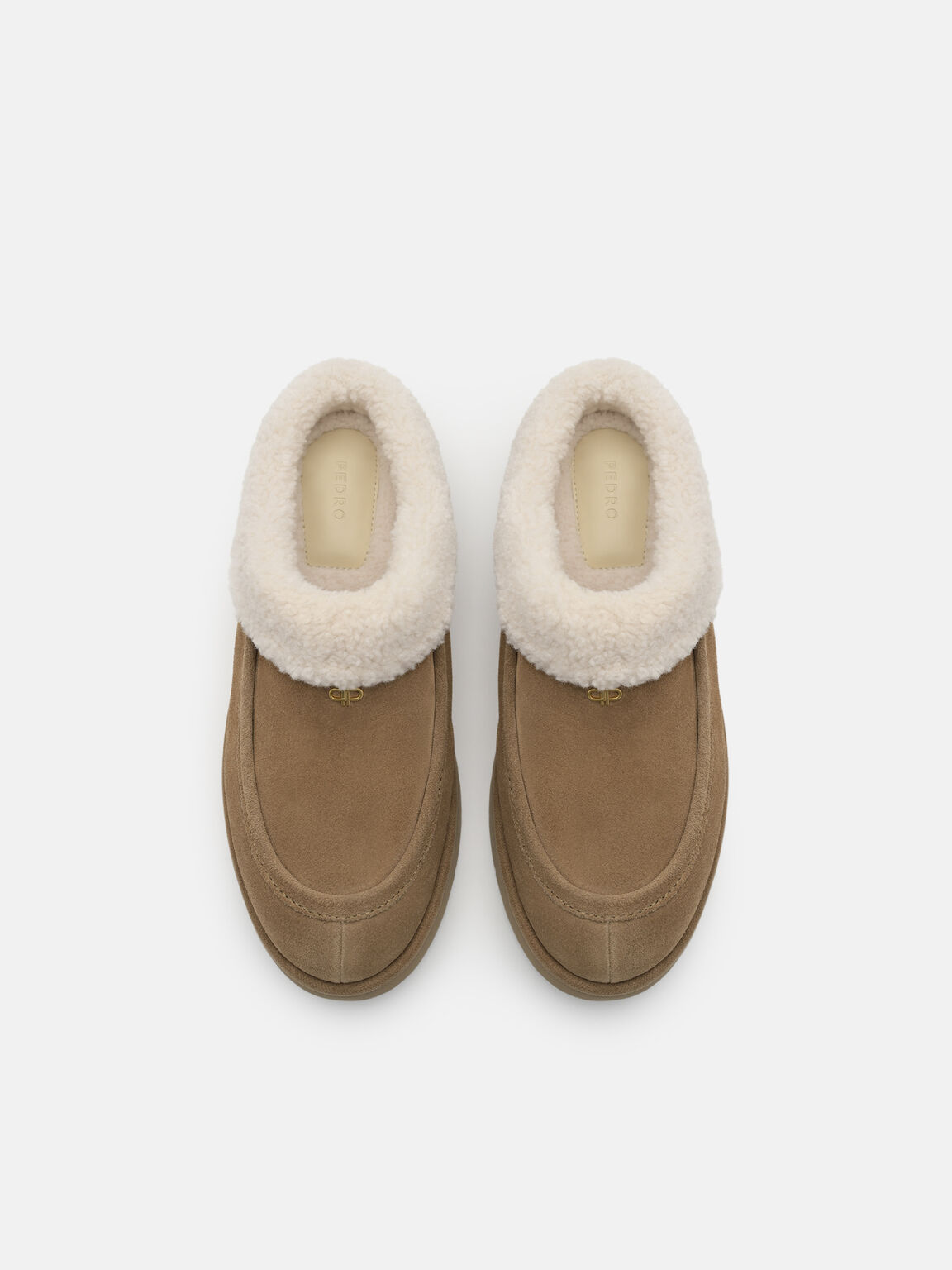 Feliz Suede Mules, Beige, hi-res