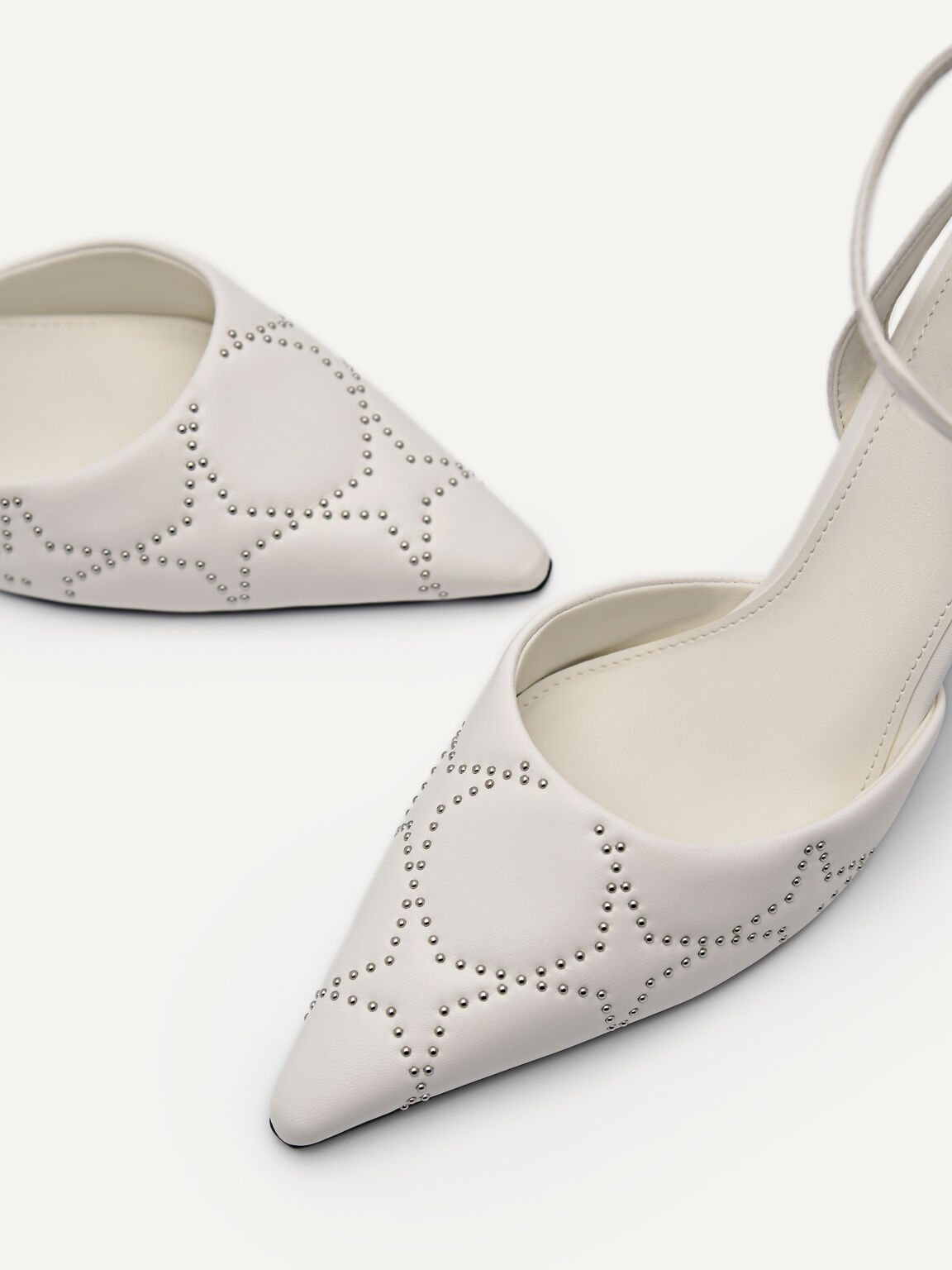 Joan Leather Pumps, White, hi-res