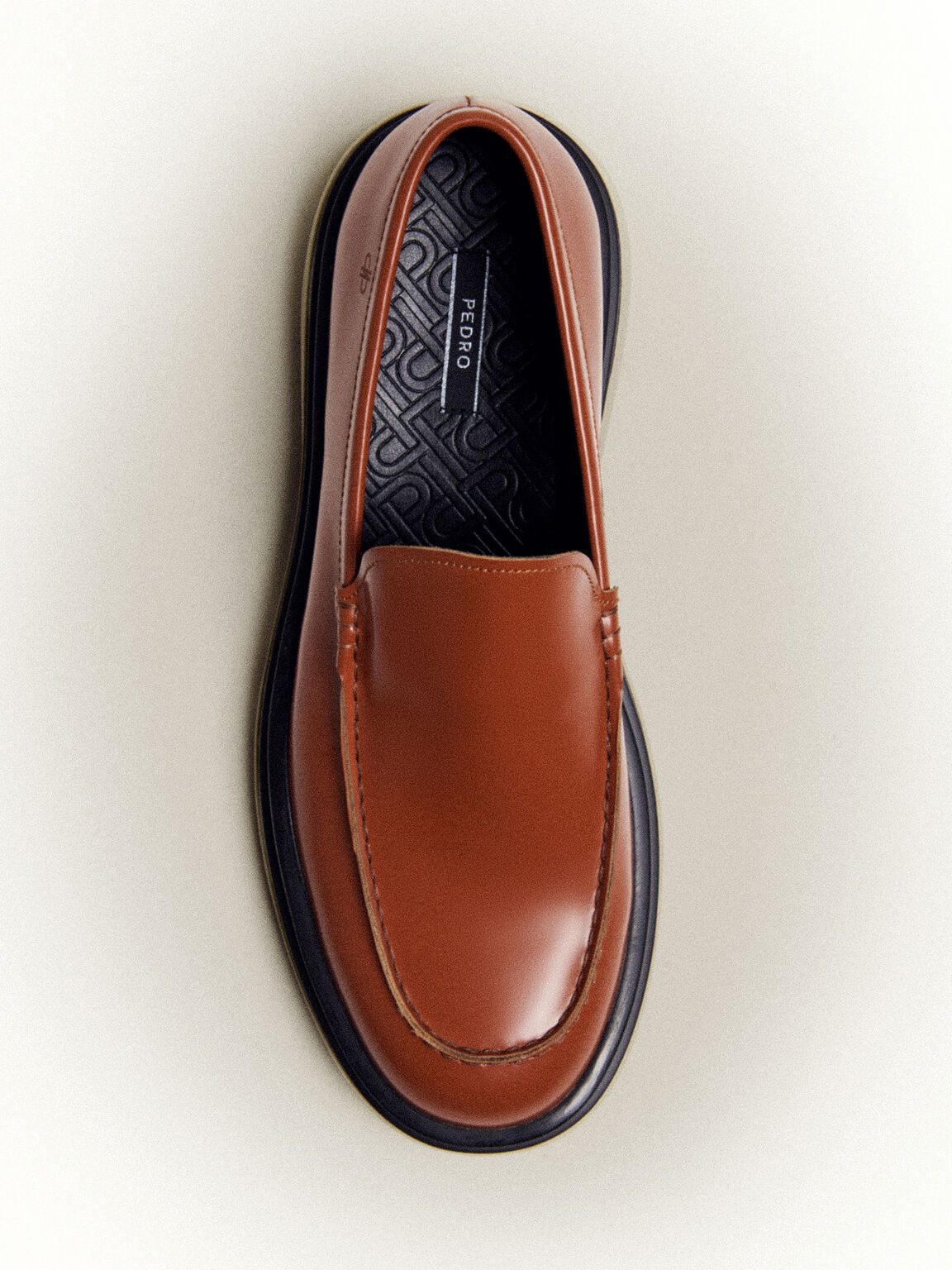 PEDRO Icon Leather Loafers, Cognac, hi-res