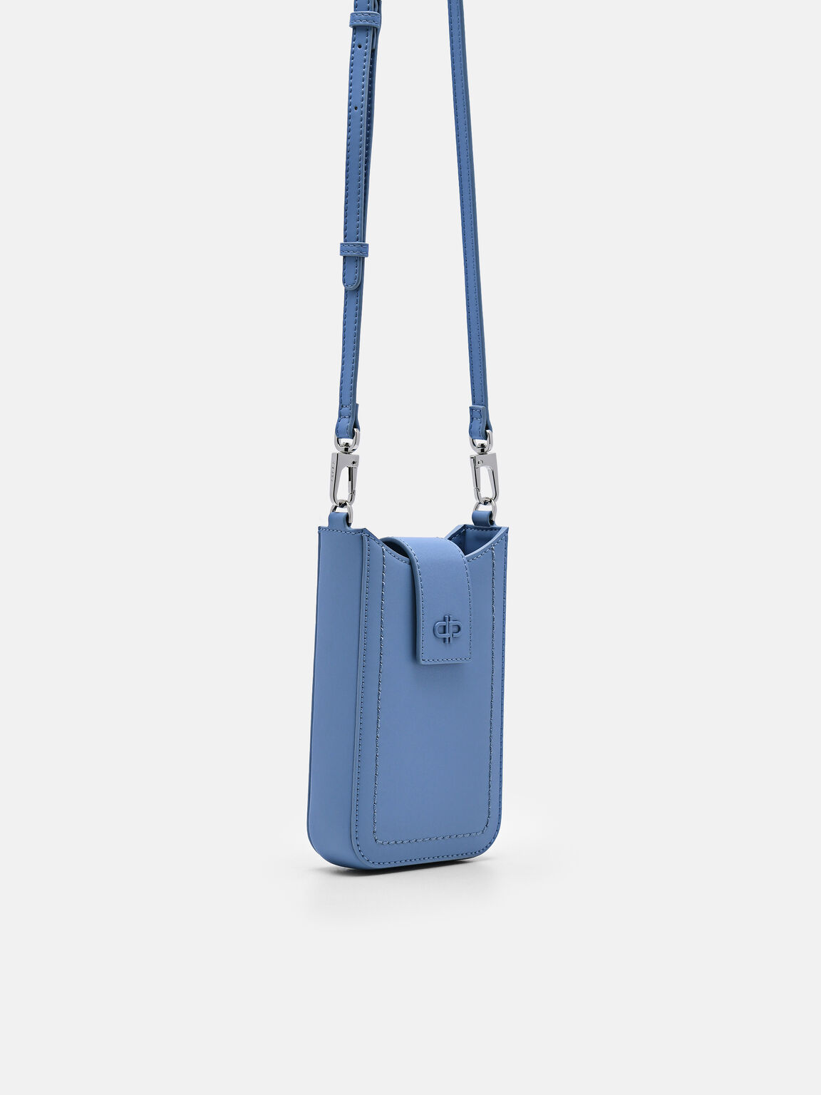 Túi đeo chéo Icon Leather Phone, Xanh Blue, hi-res