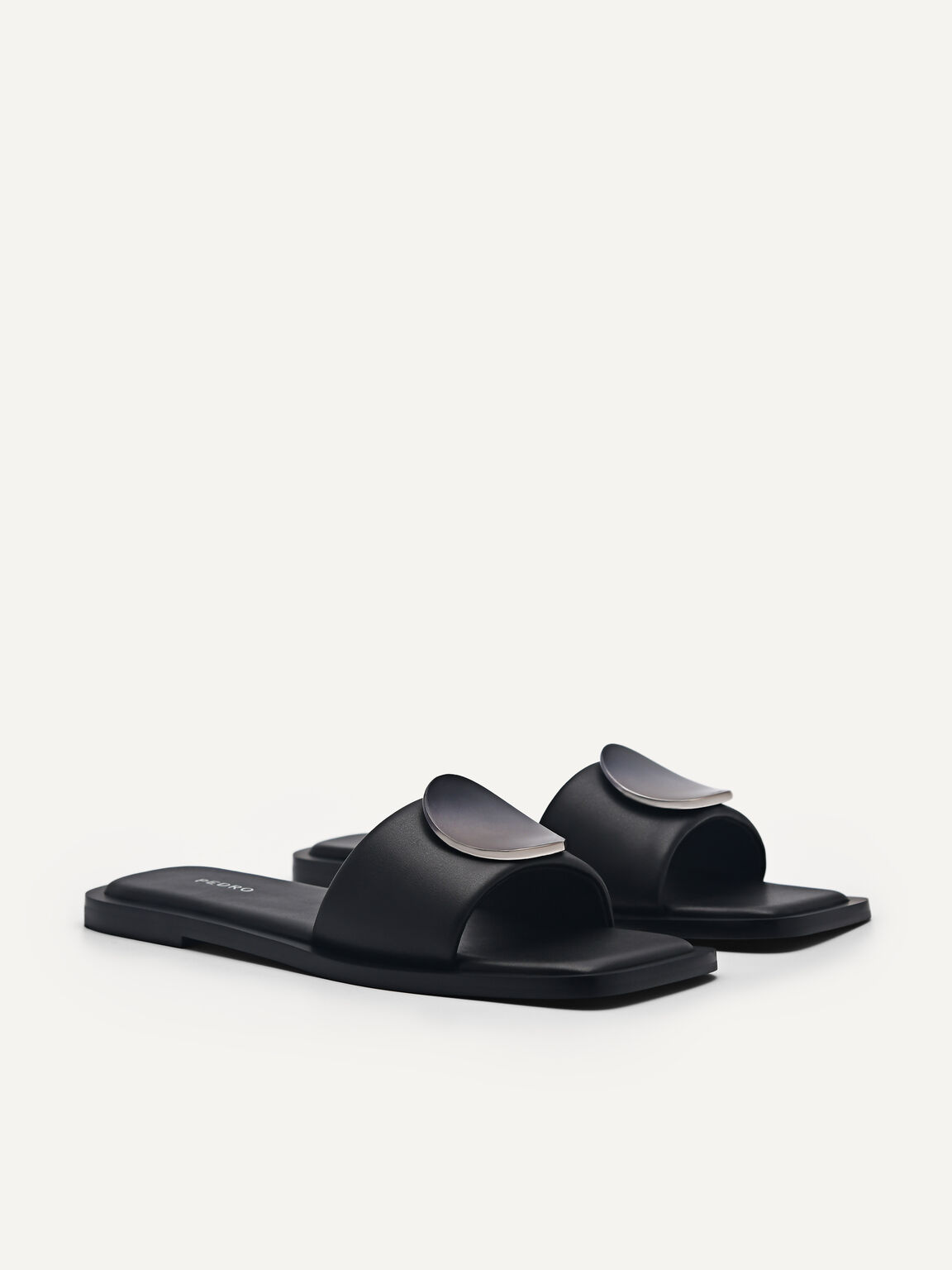 Vibe Square Toe Sandals, Black, hi-res