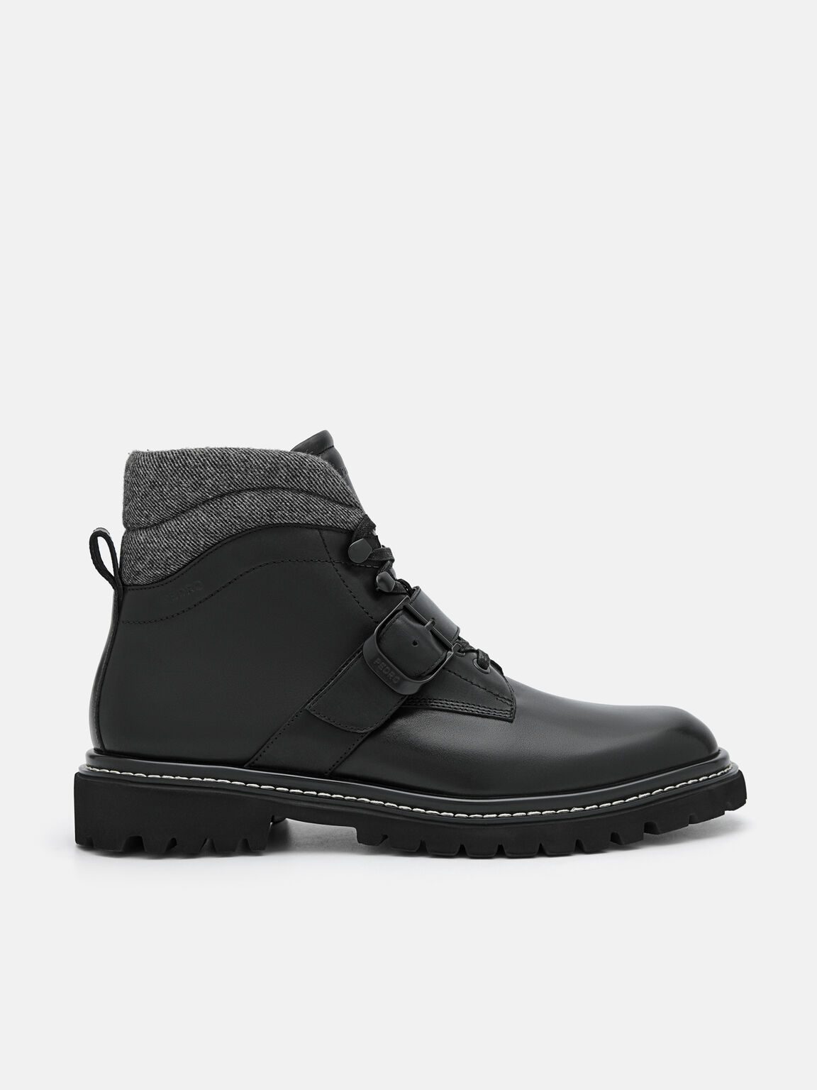 Helix Leather Boots, Black, hi-res