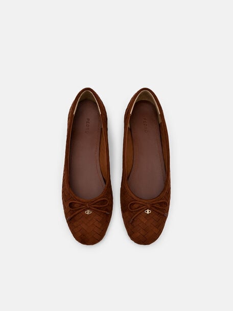 Anna Ballerina Flats, Mahogany, hi-res