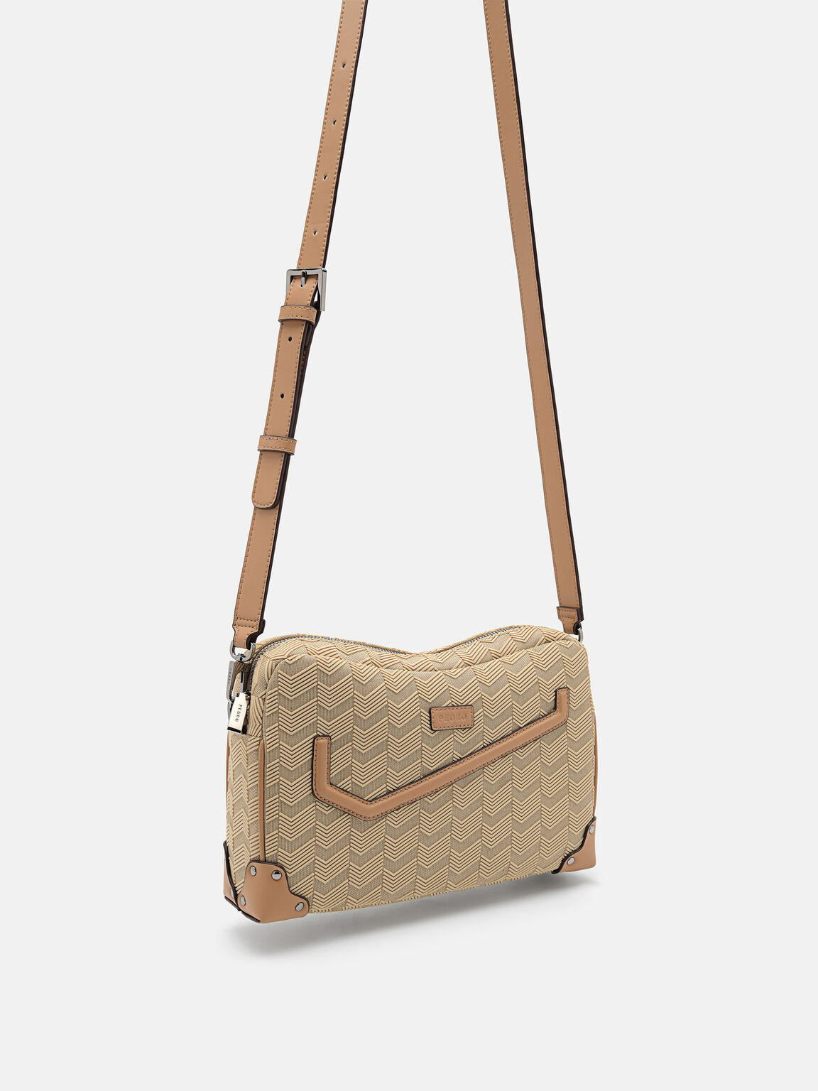 Túi đeo chéo hình chữ nhật Taper Canvas, Cát, hi-res