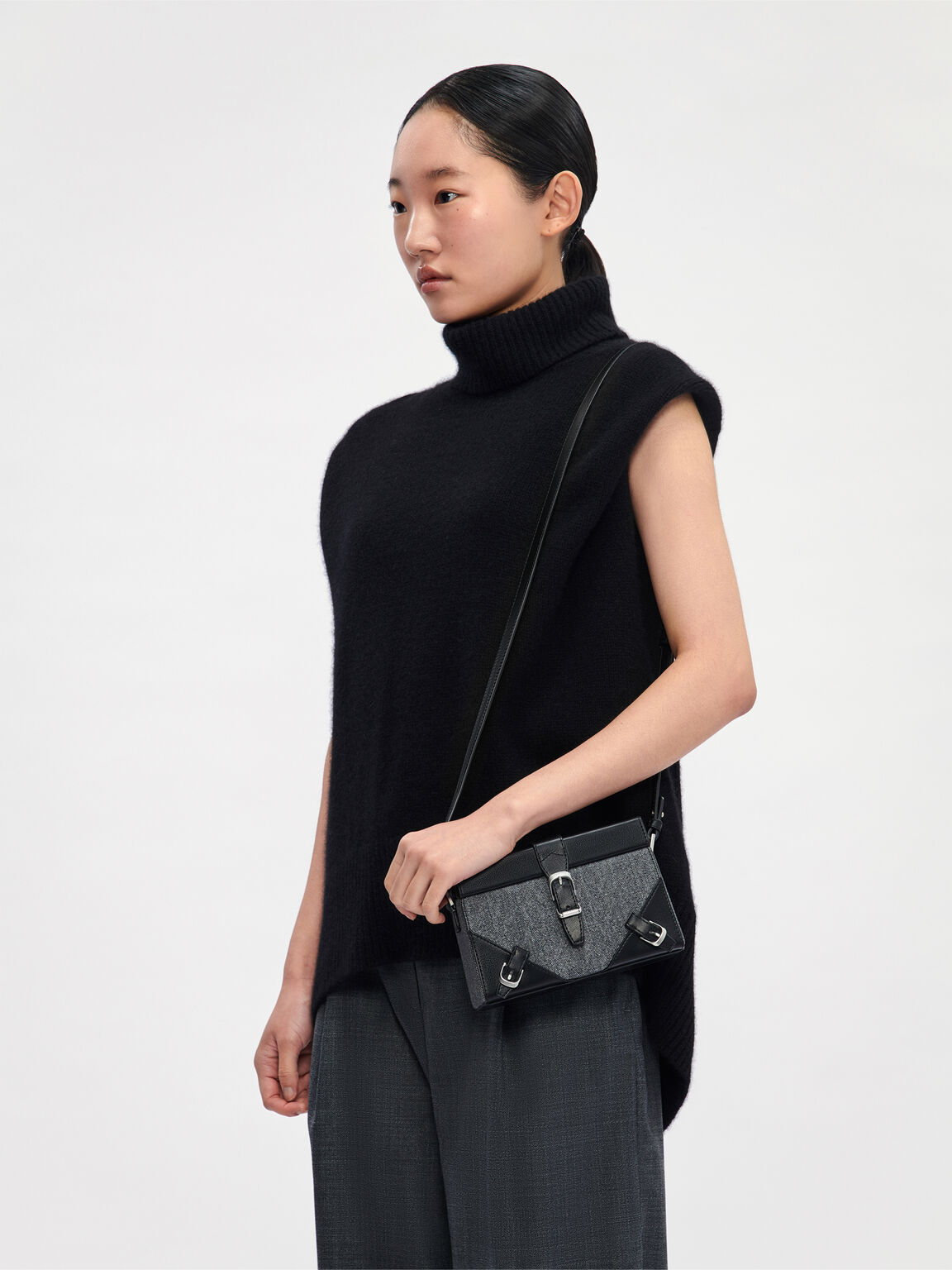 Mara Mini Shoulder Bag, Black, hi-res