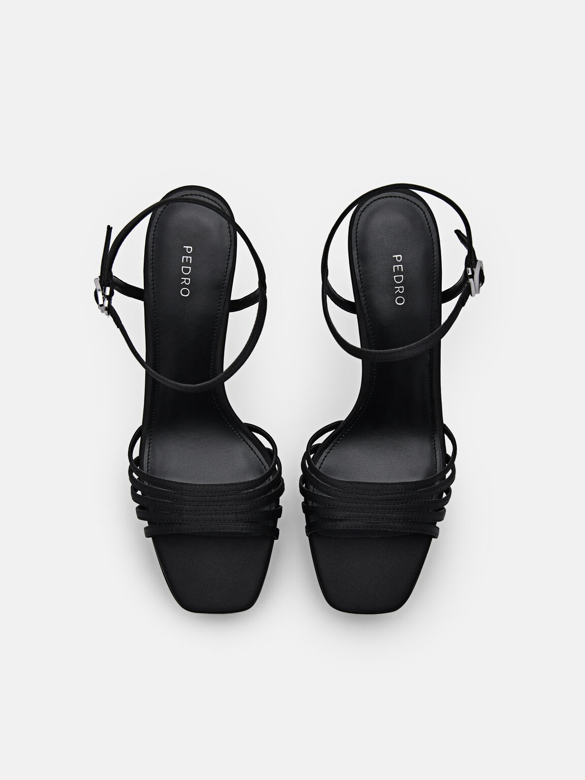 Giày sandals cao gót Iza Fabric Platform, Đen, hi-res