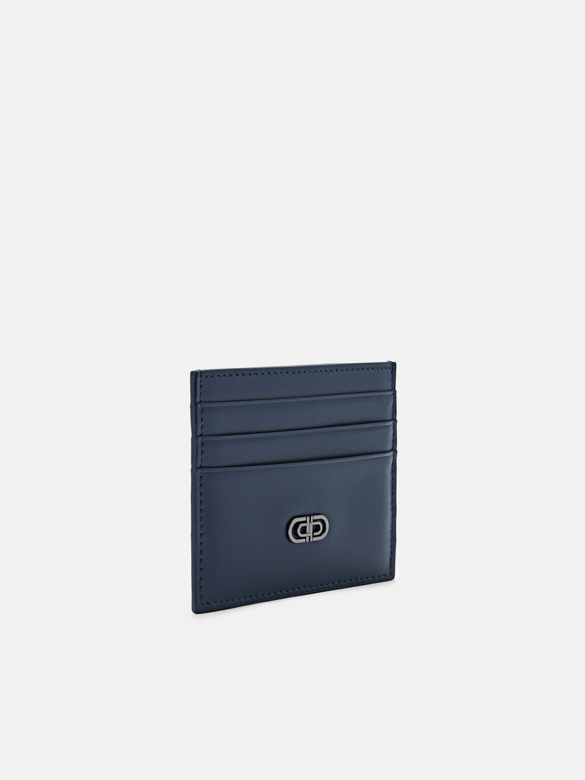 PEDRO Icon Leather Card Holder, Navy, hi-res
