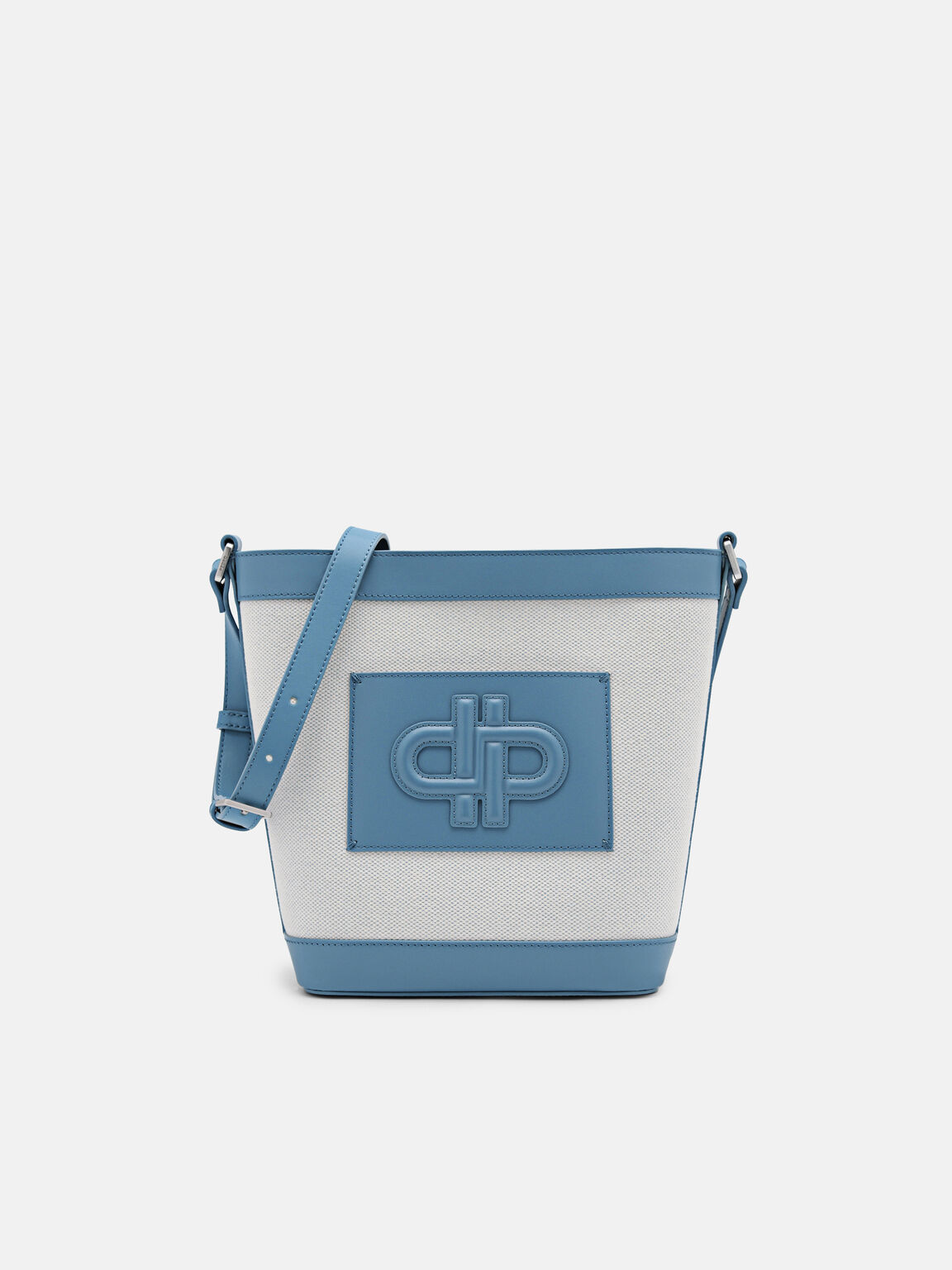 Túi bucket phom hình thang Icon Canvas, Xanh Đá Phiến, hi-res