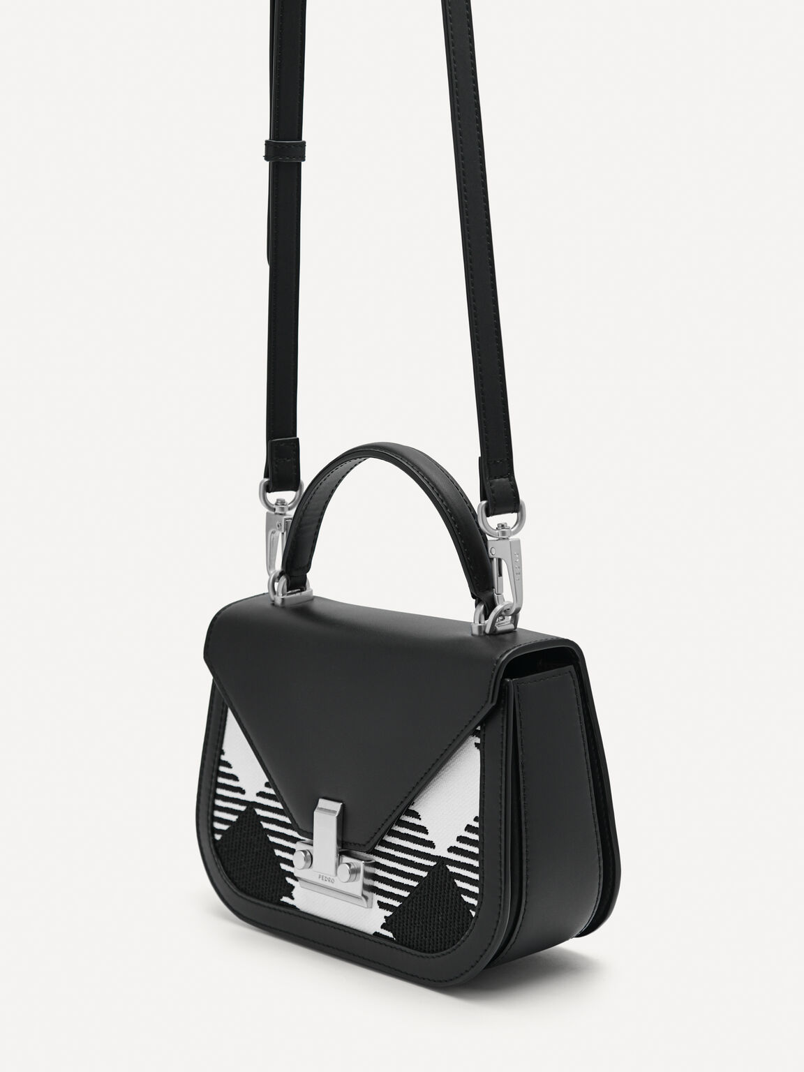 PEDRO Studio Abbey Woven Handbag, Black, hi-res