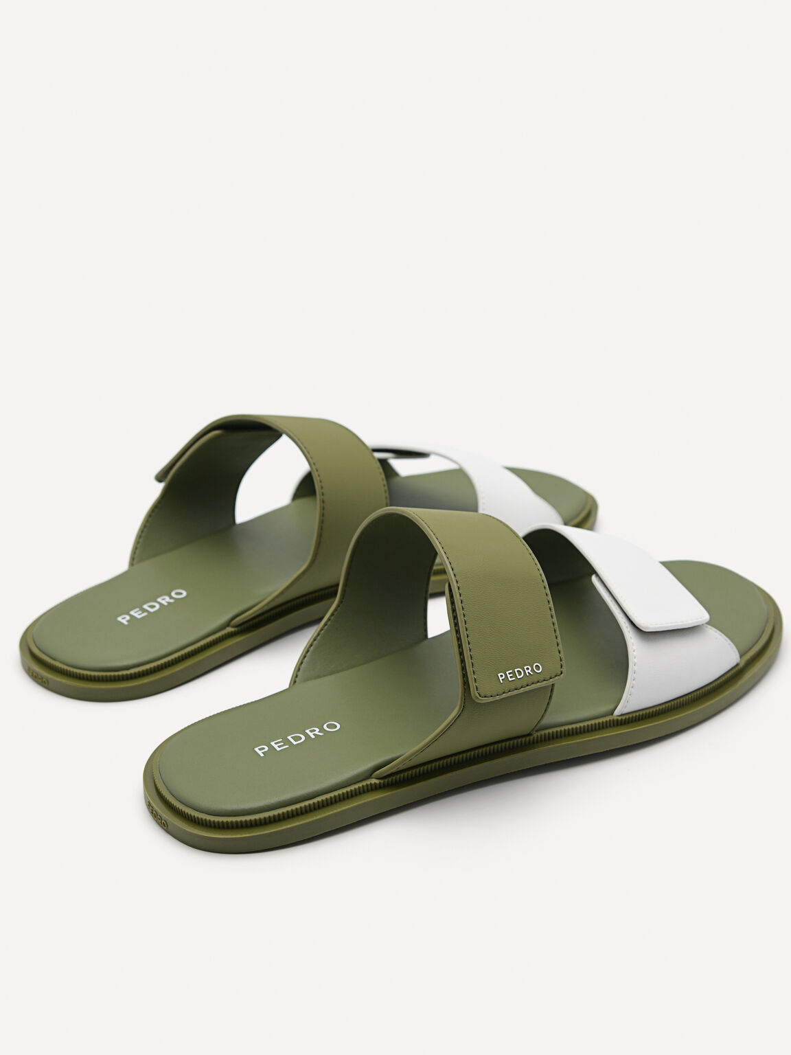 Stride Slide Sandals, Military Green, hi-res