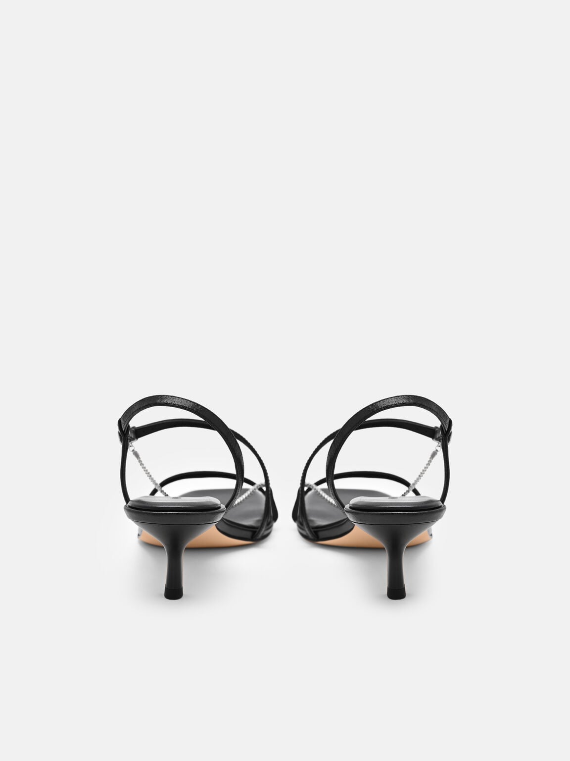 Marland Leather Heel Sandals, Black, hi-res