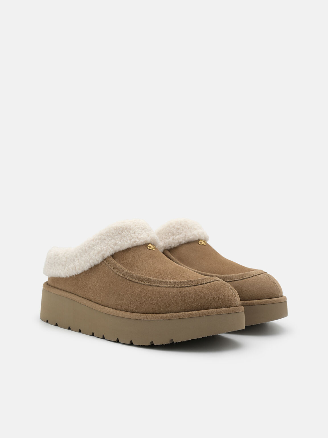 Feliz Suede Mules, Beige, hi-res